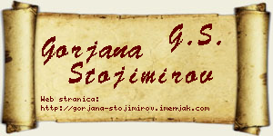 Gorjana Stojimirov vizit kartica